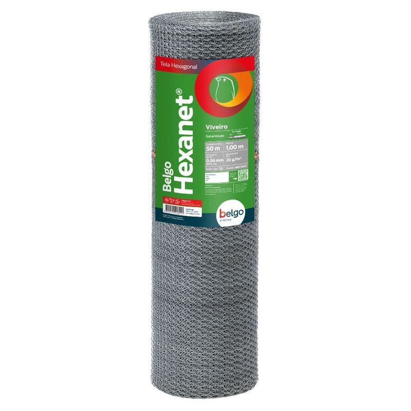 Tela Viveiro Belgo Hexanet® - 1/2 X 24 1,00 X 50m
