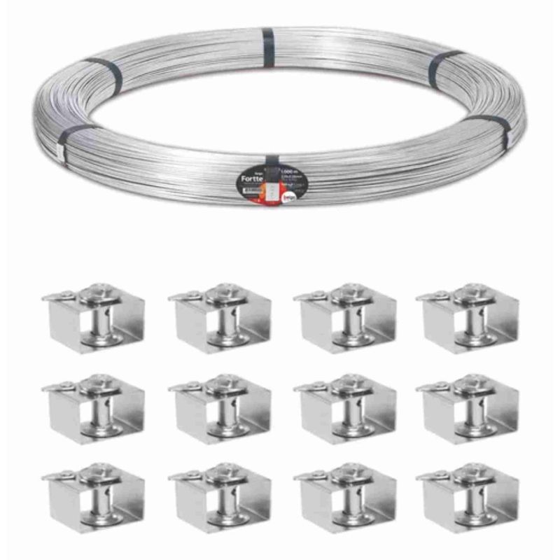 ARAME OVALADO FORTTE 1000M + 12 CATRACAS BELGO