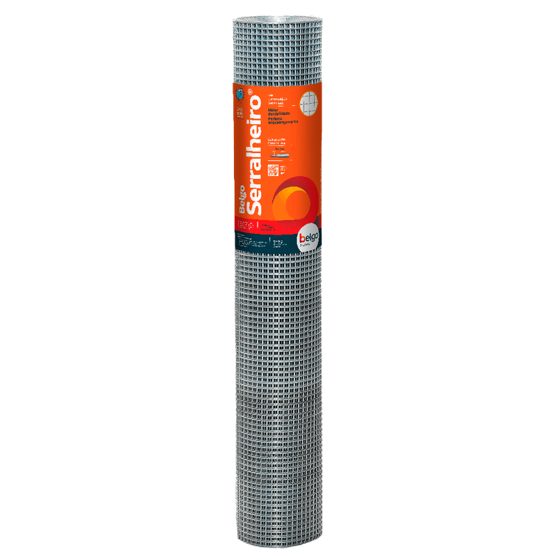 Tela Belgo Serralheiro Fio 1,65mm - 1,5 x 1,5cm 1,50m x 15m