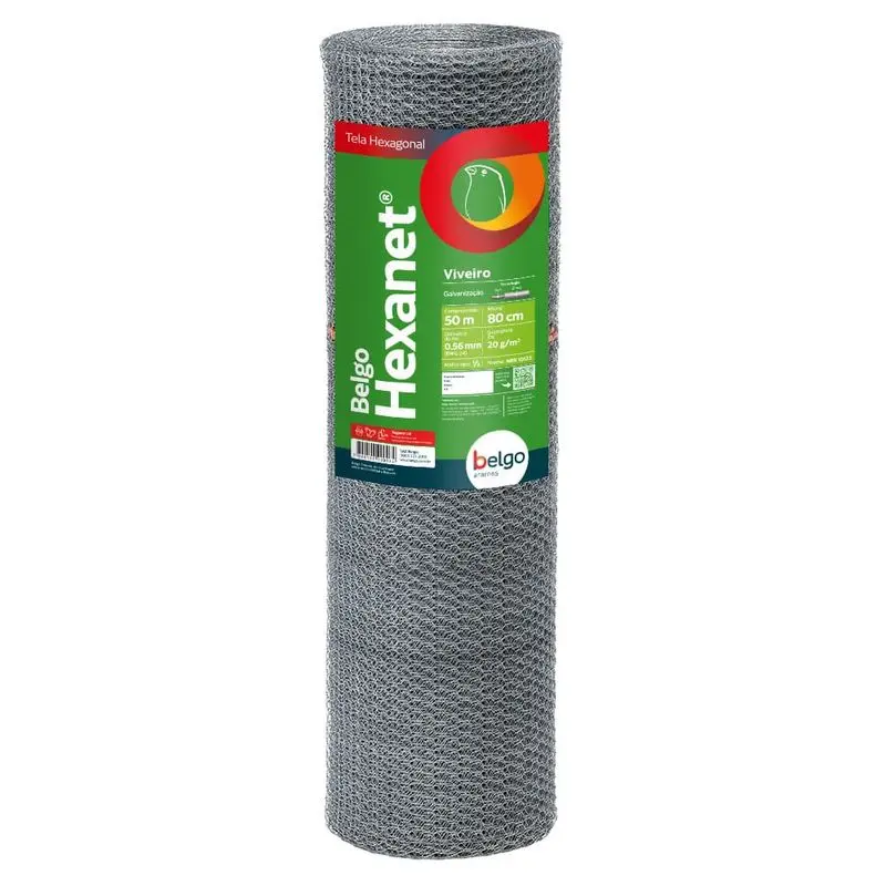 Tela Viveiro Belgo Hexanet® - 1/2X24 0,80 - 50m - Imagem 2