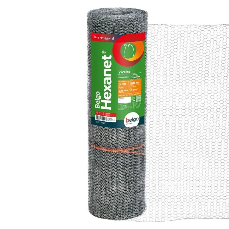 Tela Viveiro Belgo Hexanet® - 1/2X24 1,50 - 50m - Imagem 3