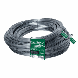 Arame galvanizado Belgo Kilo 1,24 - 1kg - Feixe com 10 rolos - 10 KG