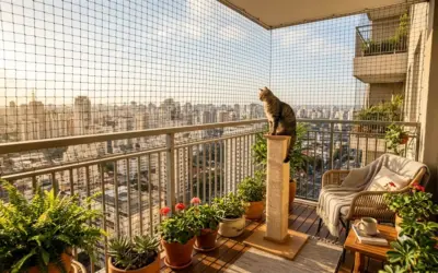 Rede de Proteção para Gatos e Animais de Estimação: Como Escolher a Malha Ideal